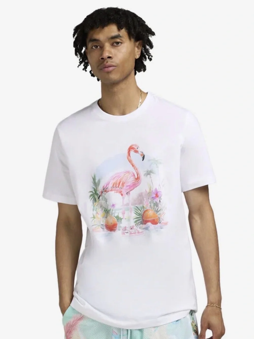 Flamingo Basketball Jordan Flight Essentials white t-shirt